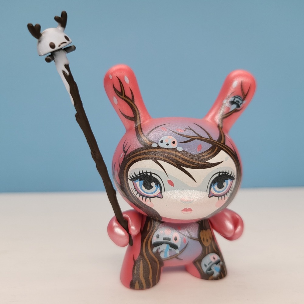 Kid Robot Dunny 2011 Pink Nature Spirit Mage with Staff
